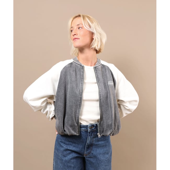Sweat zippé WARPEDFLO pewter <span itemprop=