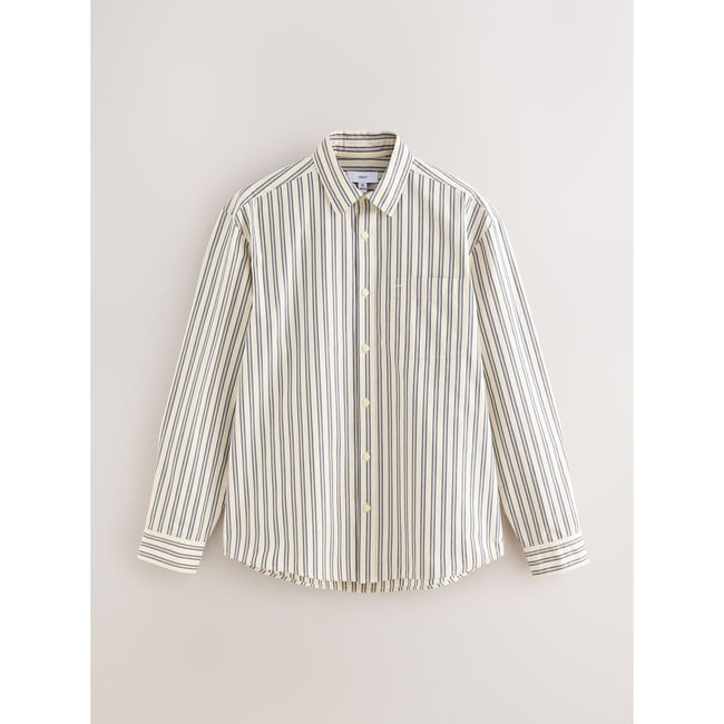 Chemise en popee à manches longues crème écru <span itemprop=