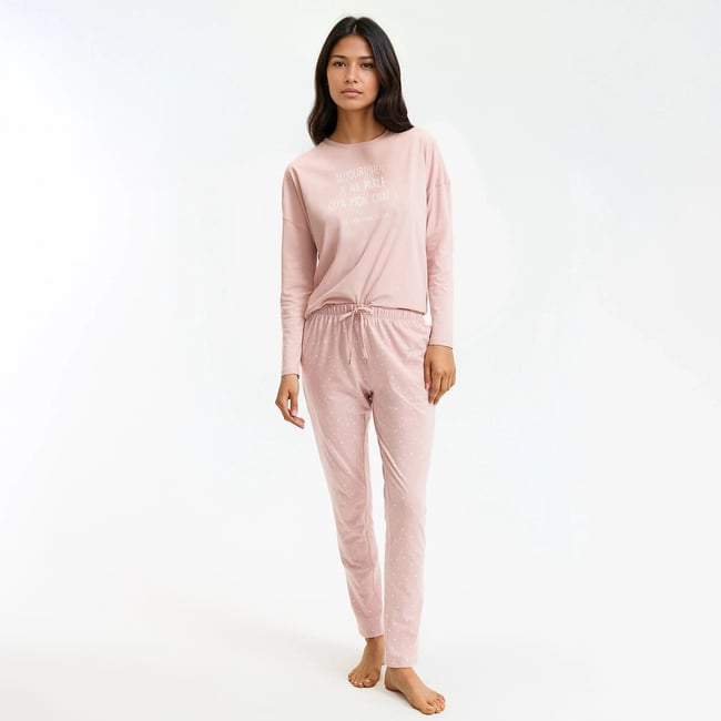 Pyjama imprimé rose <span itemprop=