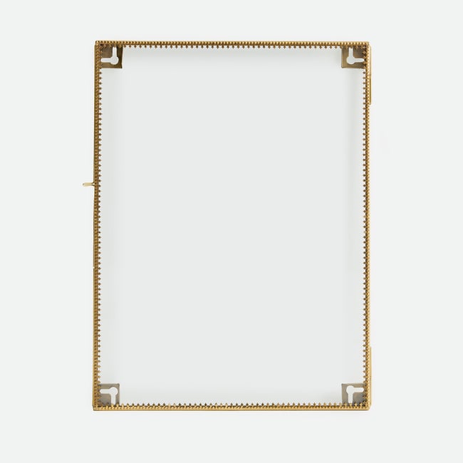 Cadre en laiton, motif torsades, 30 x 40 cm, UYOVA Couleur laiton <span itemprop=