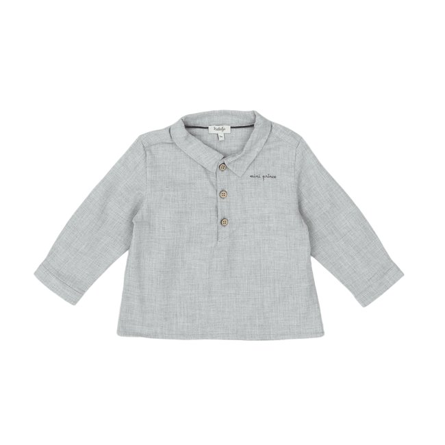Chemise bébé - Très bon état gris <span itemprop=