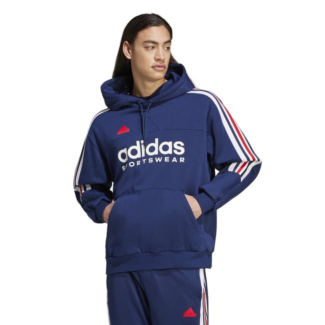 Sweat com capuz, House of Tiro France azul/branco/vermelho <span itemprop=