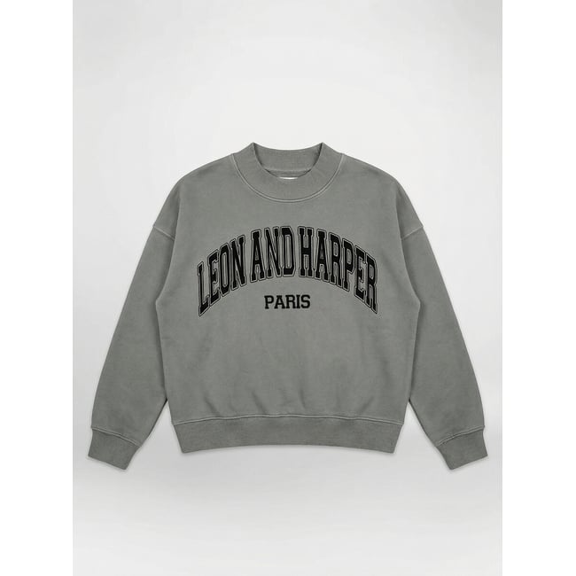 Sweatshirt STEFI mit Rundhalsausschnitt dunkelgrau <span itemprop=