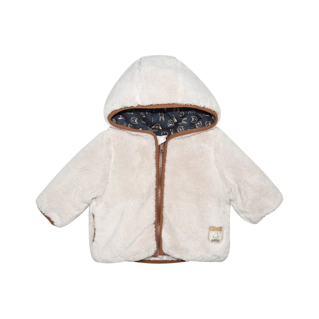 Manteau à capuche parfait sucre d'orge beige <span itemprop=