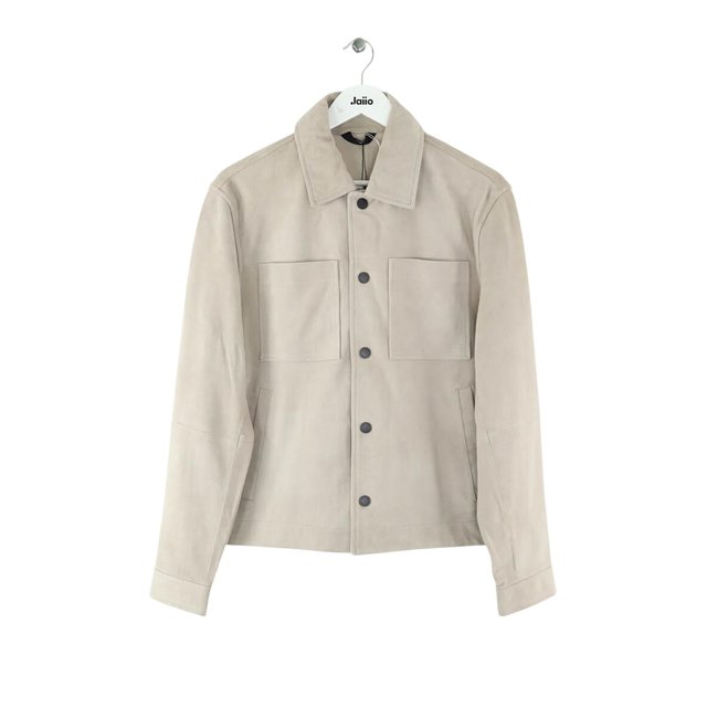Veste en daim - Très Bon État gris <span itemprop=