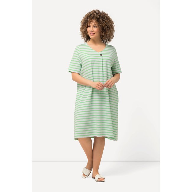 Robe trapèze longueur midi à rayures. - ULLA POPKEN