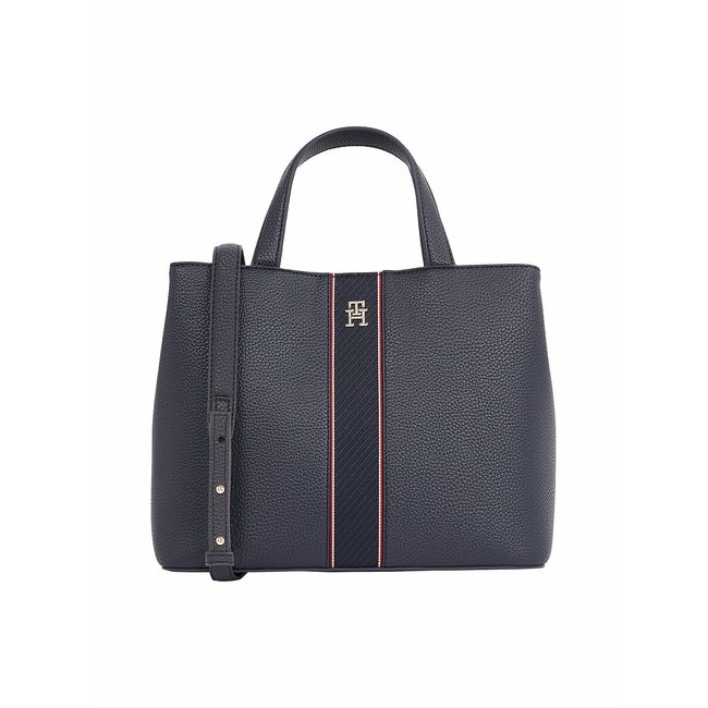 Bolso de mano con asas y bandolera azul marino <span itemprop=