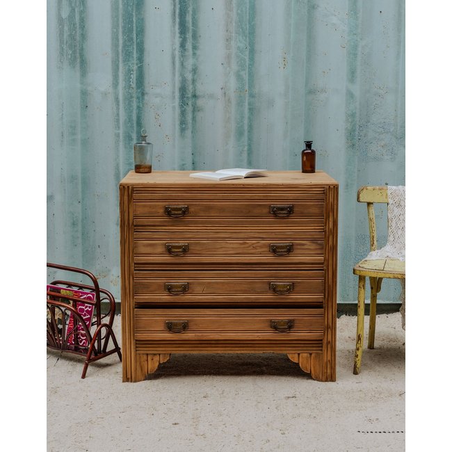 Commode en bois Garance N°627 - Bon état Couleur bois clair <span itemprop=