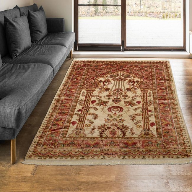 Authentique tapis d'Orient entièrement noué à la main BOUKHARA en Laine 188x259