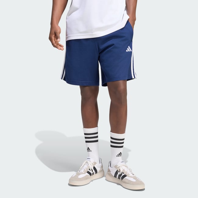 Short Jersey 3 Bandes Essentials team navy blue 2 / white <span itemprop=