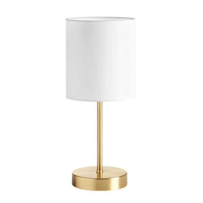 Lampe De Chevet Set Laiton Mat Et Abat-jour Blanc Couleur laiton <span itemprop=