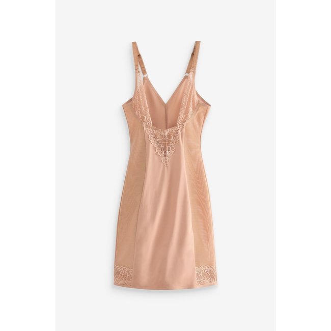 Combinaison À Dentelle Sans Soutien-gorge marron fauve <span itemprop=