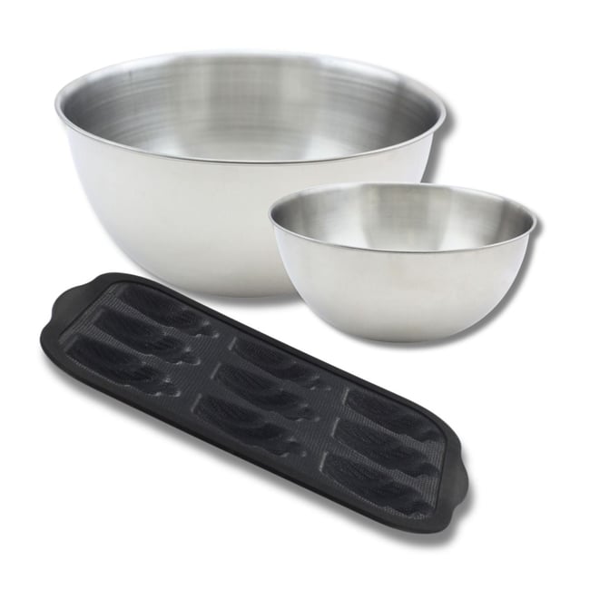 Set de 4 ustensiles de pâtisserie moule SILICONE FIBRE DE VERRE noir|gris <span itemprop=