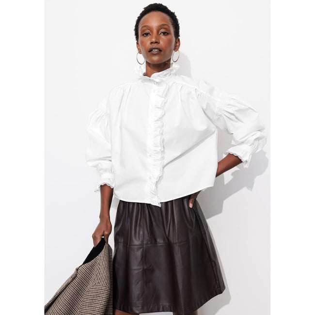 Chemise col Victorien blanc <span itemprop=