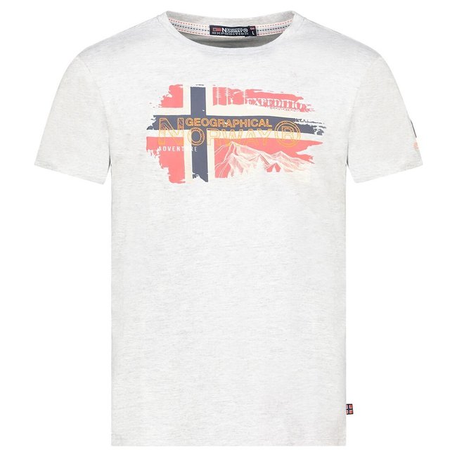 T-shirt de mangas curtas, Jysuis cinzento efeito neve <span itemprop=