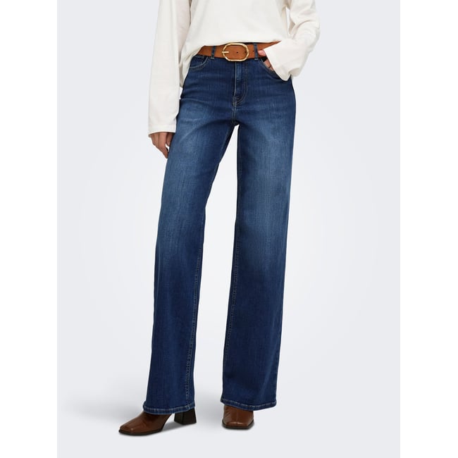 Jean À Jambe Large dark blue denim <span itemprop=
