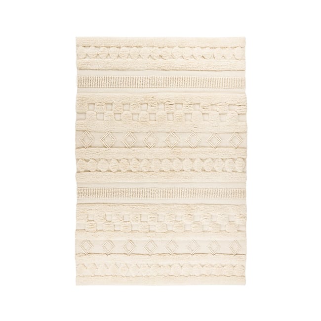 Tapis en laine tissé main, BOHIST Couleur naturel <span itemprop=