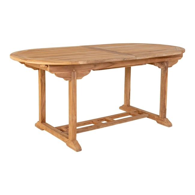 Table de jardin en teck extensible 180/240 KUTA bois naturel <span itemprop=