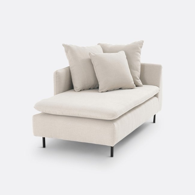Chaise longue modelável, comp. 158 cm, em linho/viscose, Ivete - LA REDOUTE INTERIEURS