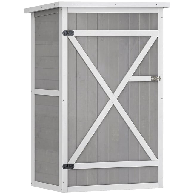 Abri de jardin Bois Gris - OUTSUNNY