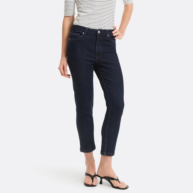 Slim Fit Cropped Jeans with High Waist - LA REDOUTE COLLECTIONS