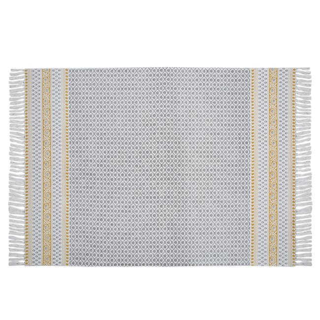Tapis en coton tissé plat, COTONIS Couleur jaune <span itemprop=