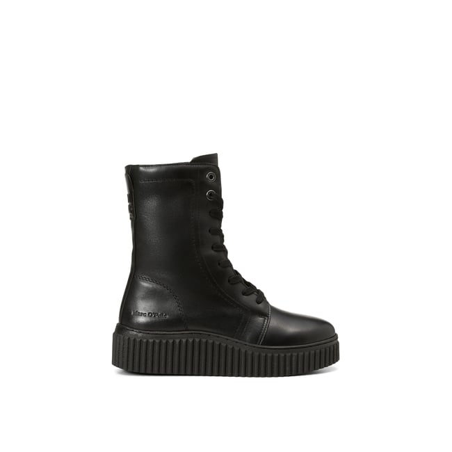 Bottes à lacets, modèle Bianca en cuir de vachette souple - MARC O'POLO