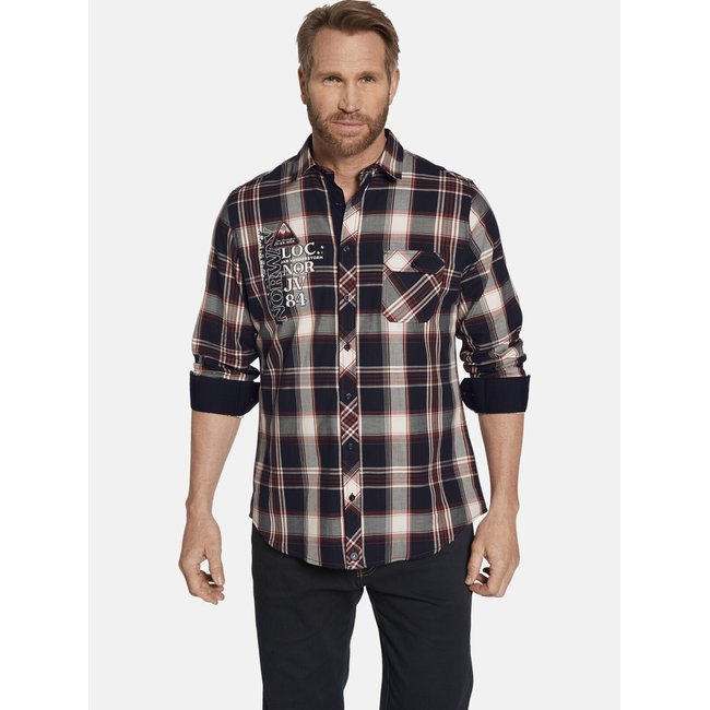 Chemise KEKE bleu foncé à carreaux <span itemprop=