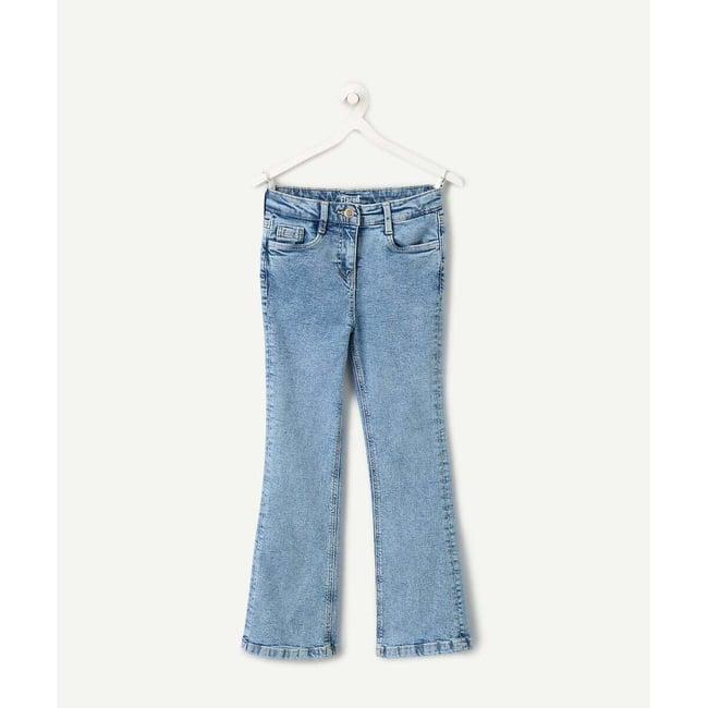 Jean flare bleu denim <span itemprop=