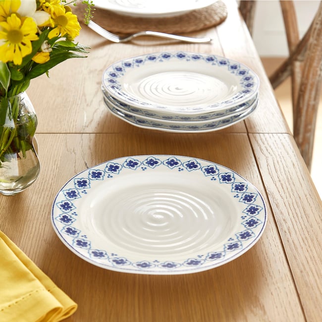 Set of 4 Blue Side Plates, blue, SOPHIE CONRAN FOR PORTMEIRION