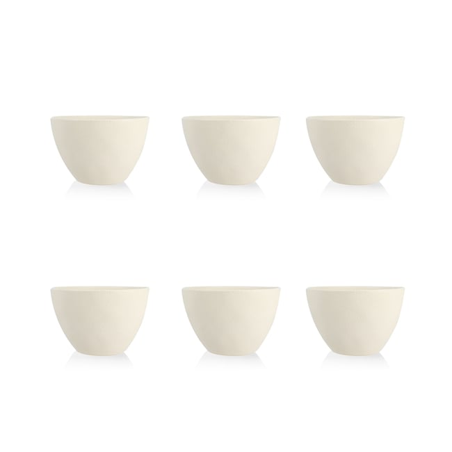 Lot de 6 bols en grès 86cl, SNOWSTACK Couleur blanc <span itemprop=