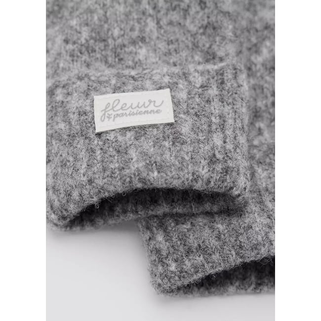 Gants en laine mélangée gris <span itemprop=