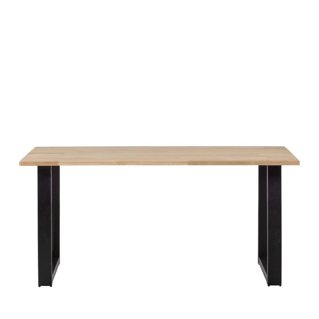 Table à manger en chêne 4 couverts TABLO U-PIED Couleur bois clair <span itemprop=