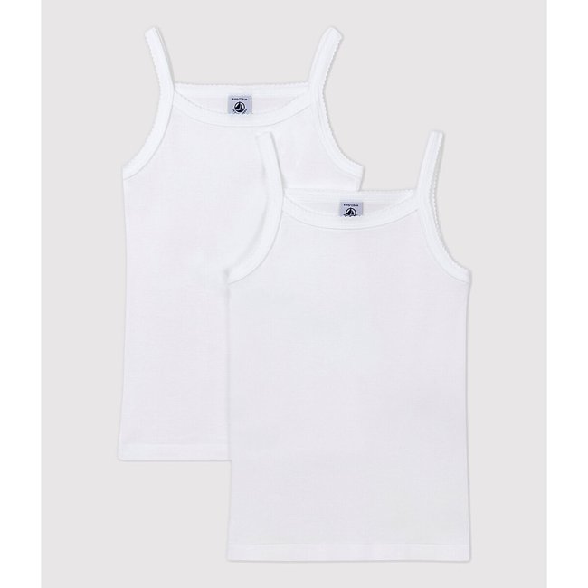 Confezione da 2 top intimi con spalline bianco PETIT BATEAU