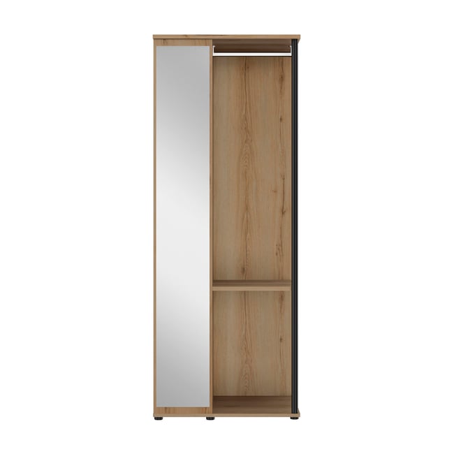 Portant miroir avec étagères Couleur marron <span itemprop=