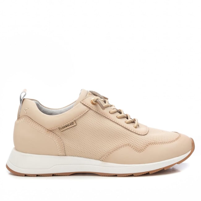 Baskets Plaine Lacets beige <span itemprop=