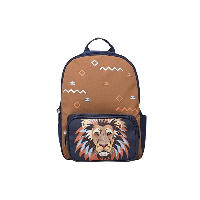 Sac à dos bébé marron, bleu, orange <span itemprop=