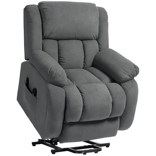 Fauteuil releveur multifonctionnel Velours Couleur gris <span itemprop=