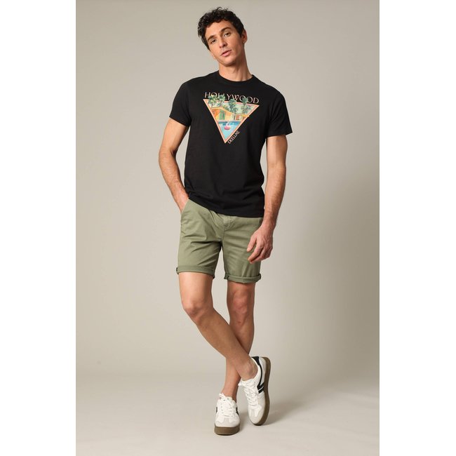 T-shirt homme HOLLYWOOD en coton avec imprimé graphique HOLLYWOOD noir <span itemprop=