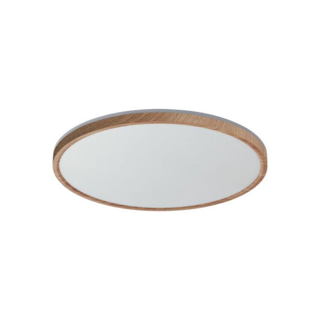 Plafonnier led 40W imitation bois clair Osona Couleur marron <span itemprop=