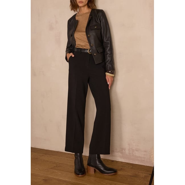 Pantalon large MELINA noir <span itemprop=