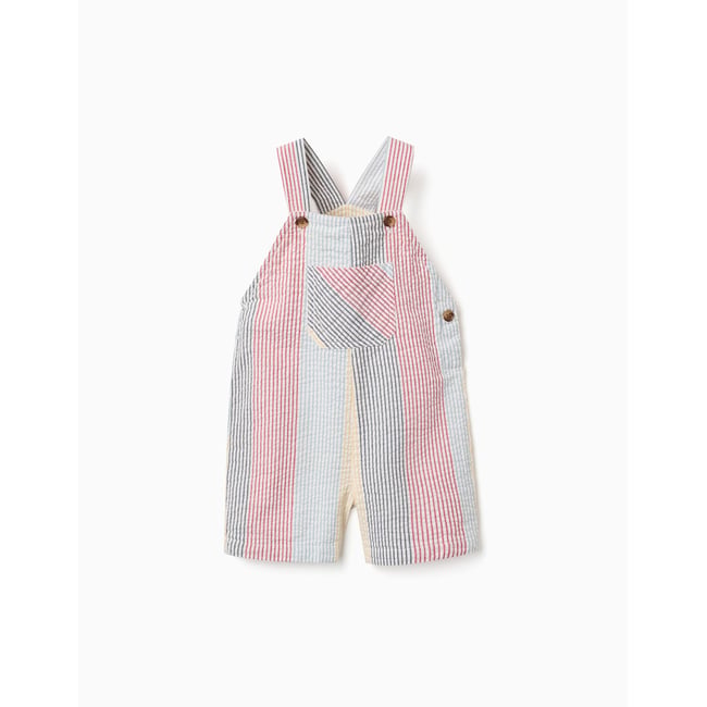 Salopette en coton à rayures You&Me rouge <span itemprop=