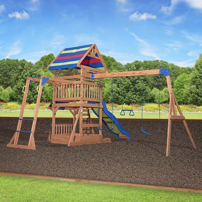 Aire de jeux en bois Northbrook multicolore <span itemprop=