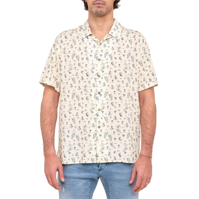 CHEMISE MANCHES COURTES WAVEBABE multicolore <span itemprop=