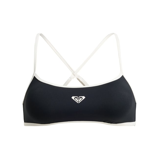 Haut de maillot de bain bikini bralette THE RETRO ESSENTIALS BRALETTE. noir anthracite <span itemprop=