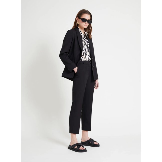 Blazer droit col châle FLORELIA noir <span itemprop=
