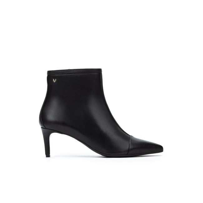 Bottines à talon cuir Fonte black <span itemprop=