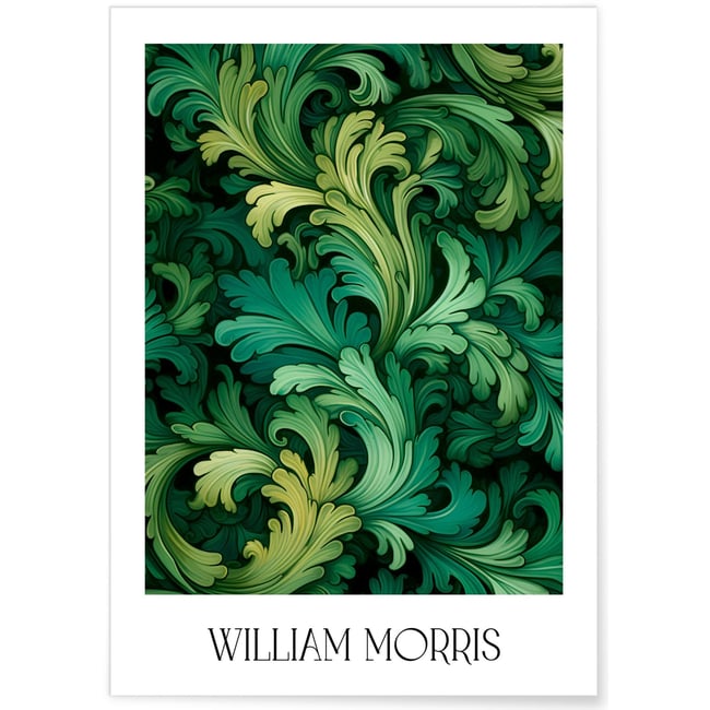 Affiche William Morris n°11 Couleur blanc <span itemprop=