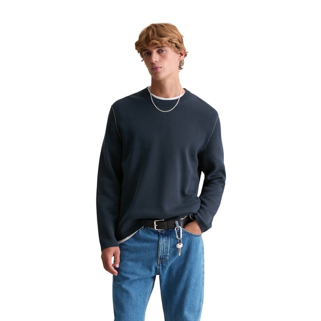 Pull-over regular en coton double face - MARC O’POLO DENIM