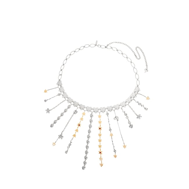 Ceinture à chaînes pendantes noir <span itemprop=